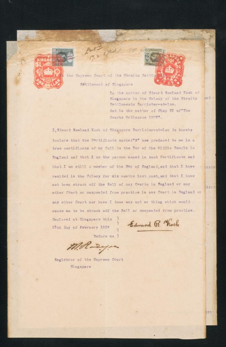 Declaration of Edward Roland Koek