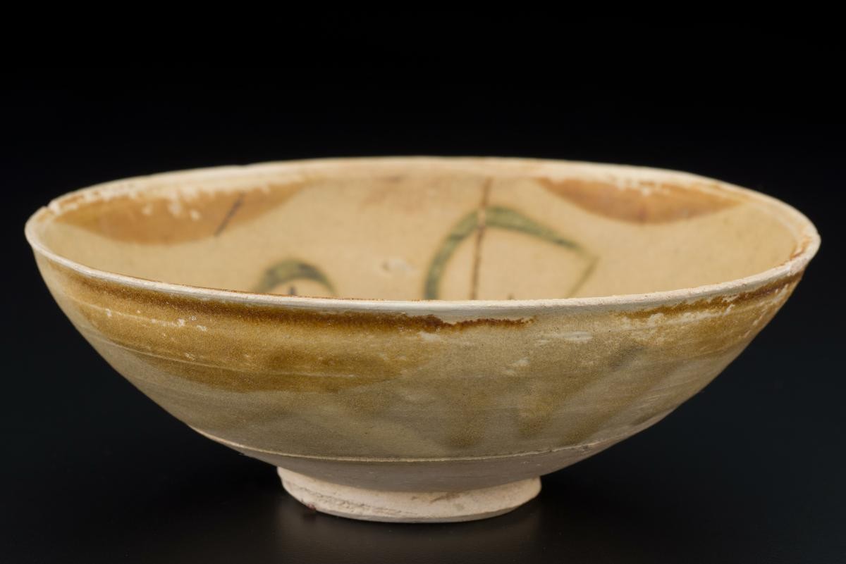 Bowl with mountain landscape