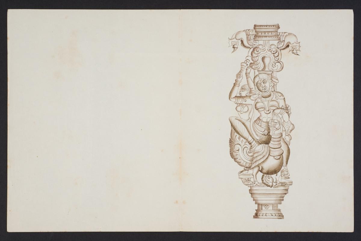 Drawings of South Indian Architectural Temple Figures