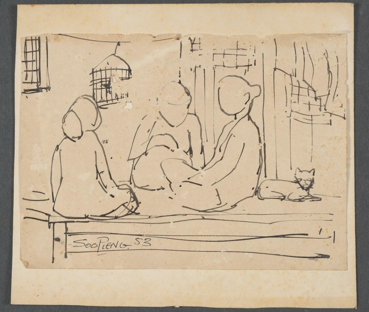 Untitled (Cat and Bird)