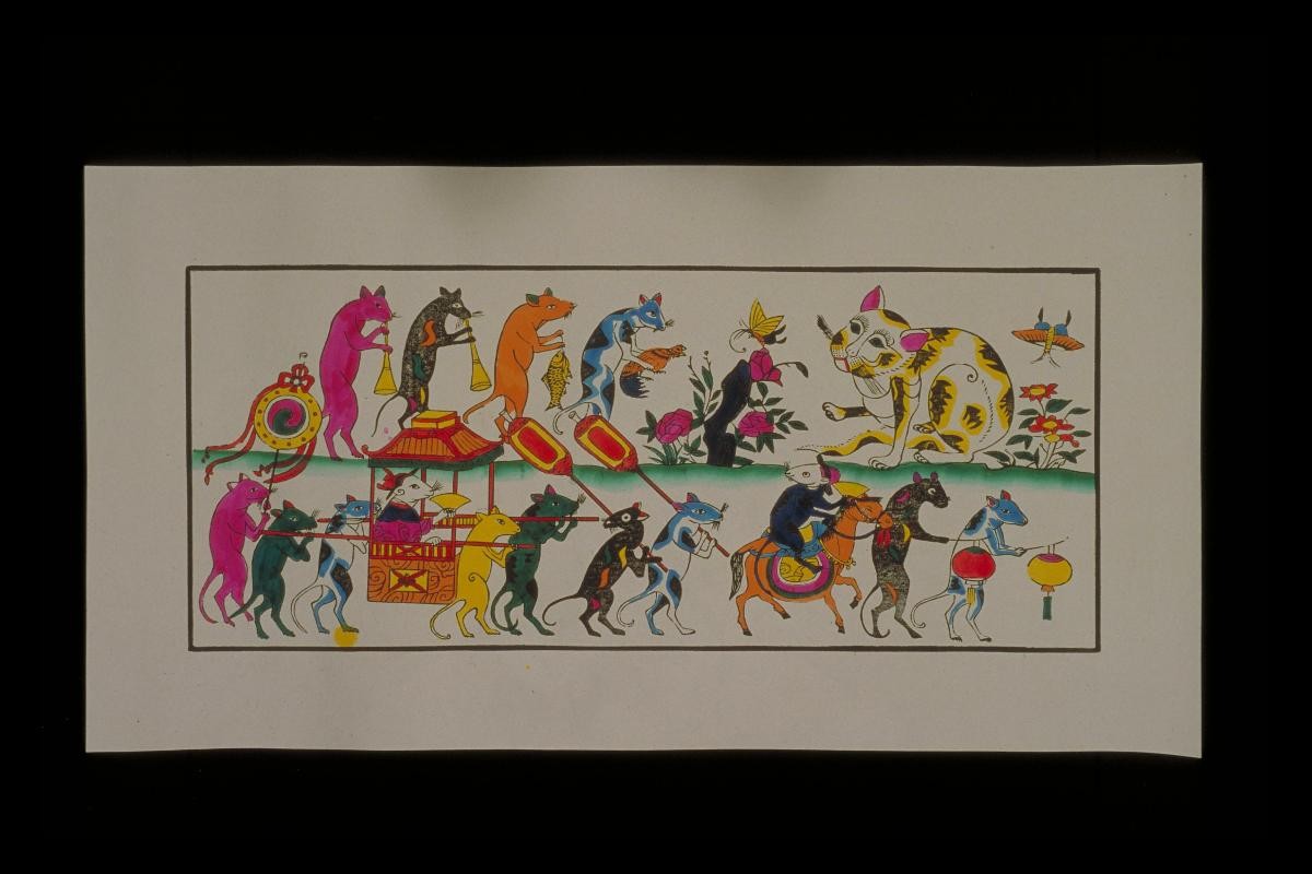 Woodblock print, The Mouse Wedding