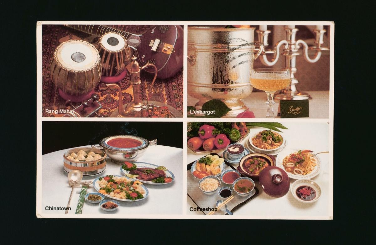 Restaurant selections at the Oberoi Imperial Hotel