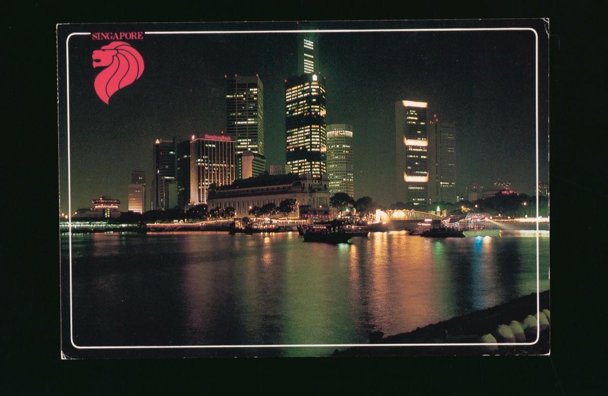 Night-time view of the Central Business District waterfront