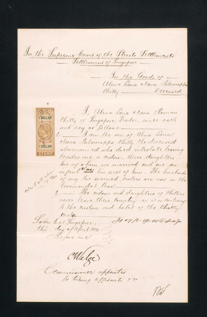 Oath sworn by Ahna Lana Nana Raman Chitty