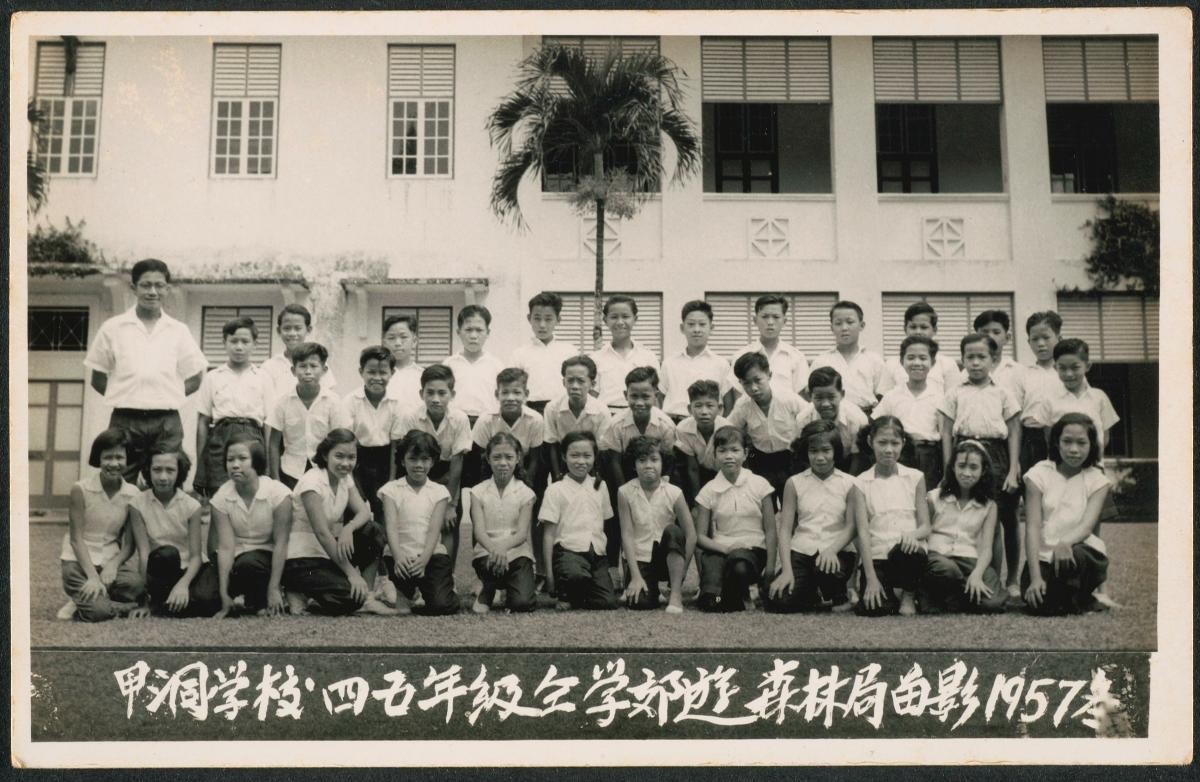 Chinese students on a school field trip