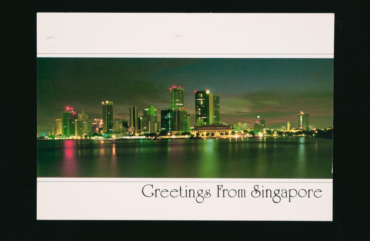 Night-time view of the Central Business District waterfront