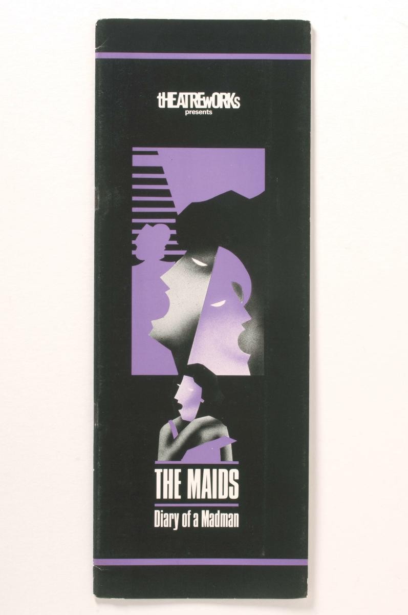 Programme booklet for the TheatreWorks’ productions, ‘The Maids’ and ‘Diary of a Madman’