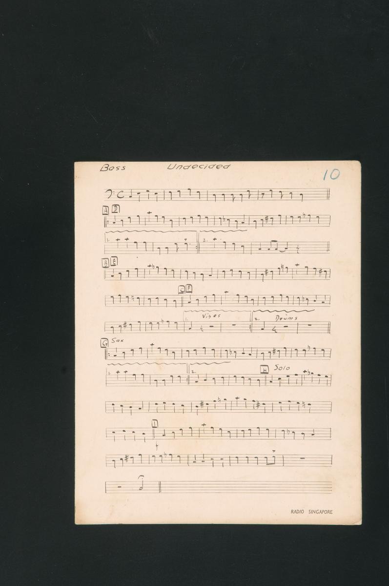 ‘Undecided’ music score