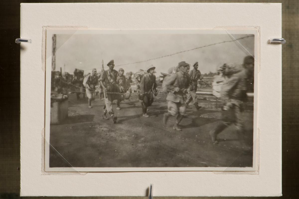 Photograph of Japanese soldiers after their surrender