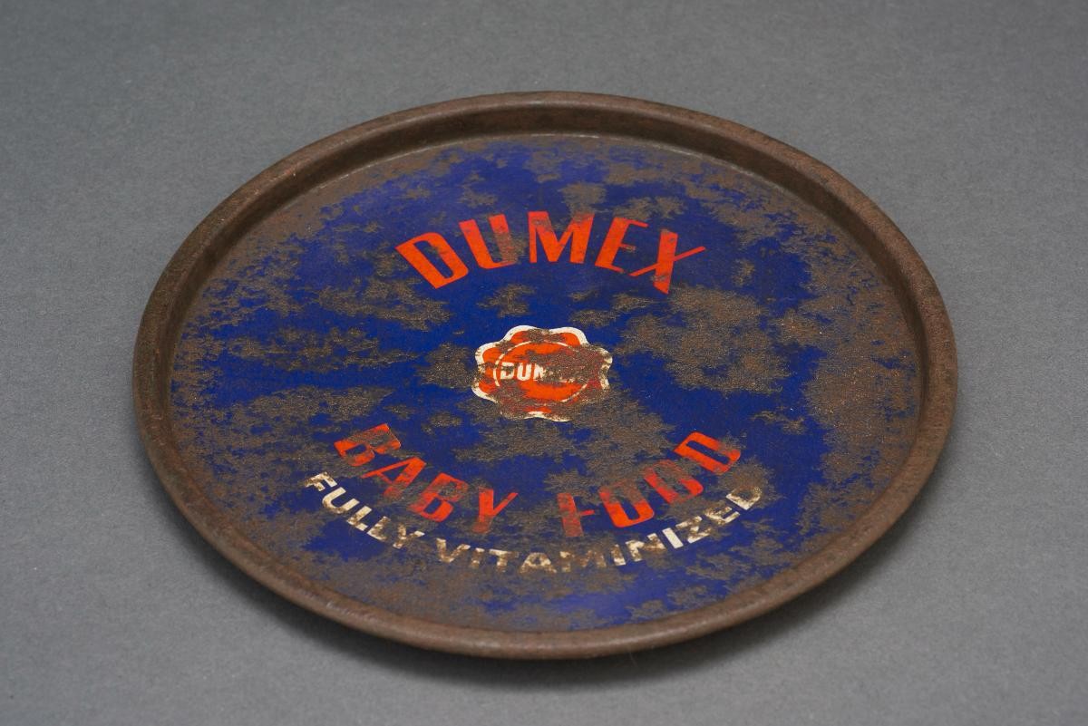 Dumex baby food tin container lid