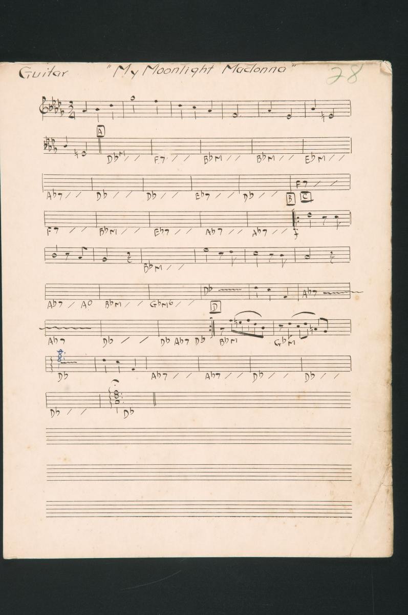 'My Moonlight Madonna’ music score