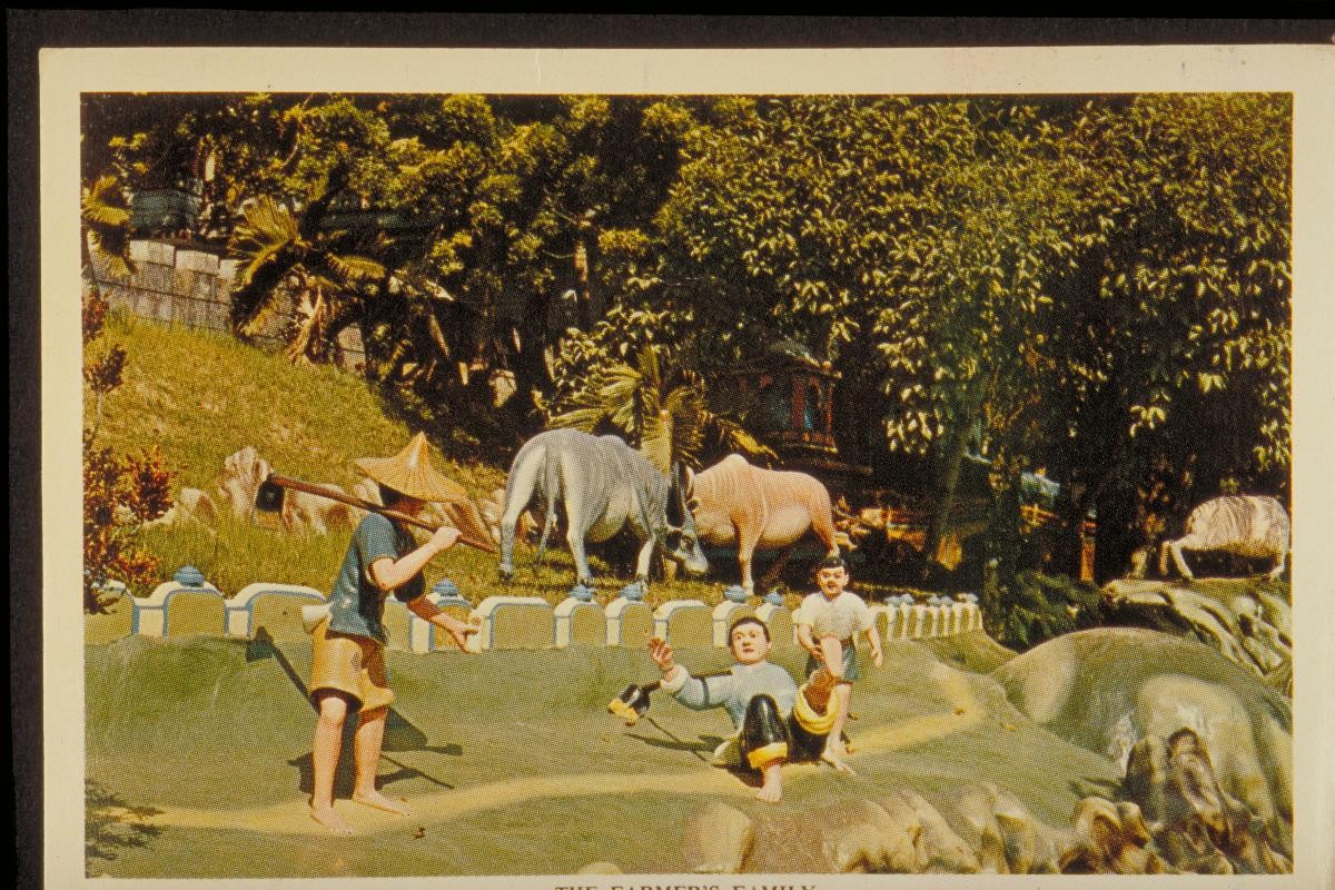 Haw Par Villa exhibit showing a farmer’s family