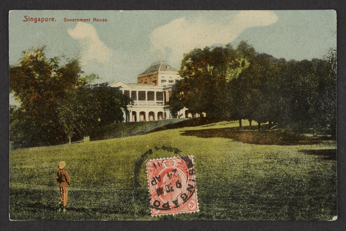 Postcard titled ' Singapore, Government House'