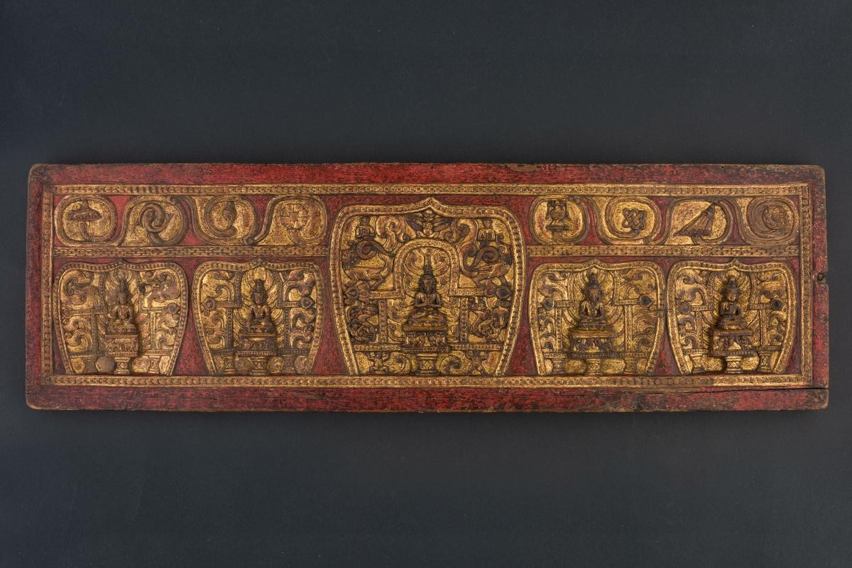 Book cover with five Dhyani Buddha