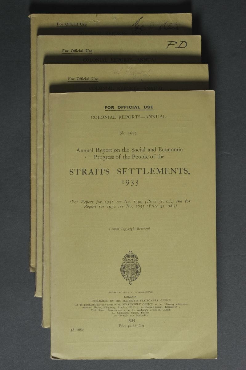 Annual Report on the Social and Economic Progress of the People of the Straits Settlements (1st Edition)