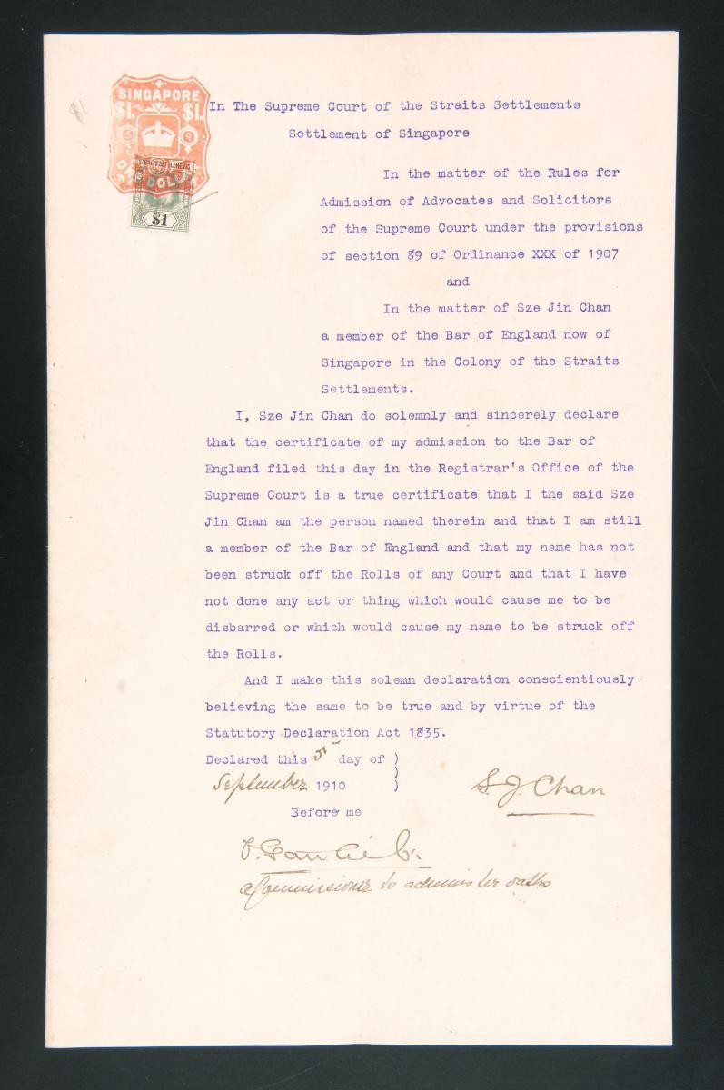 Declaration of Sze Jin Chan
