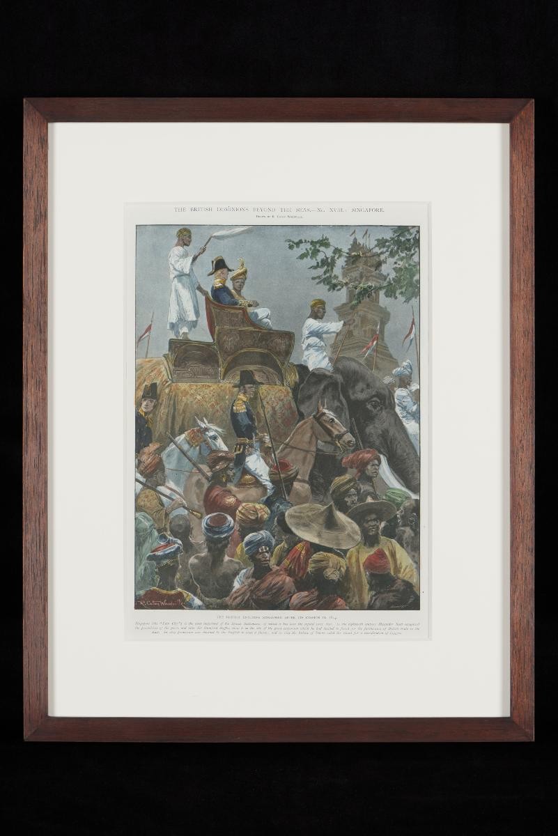 The British entering Singapore after its cession in 1824