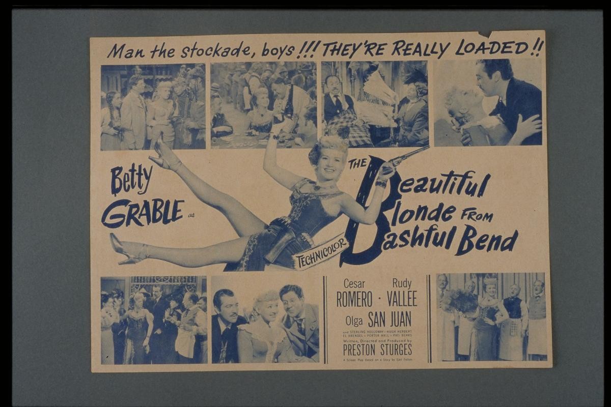 Movie poster - "The Beautiful Blonde From Bashful Bend"