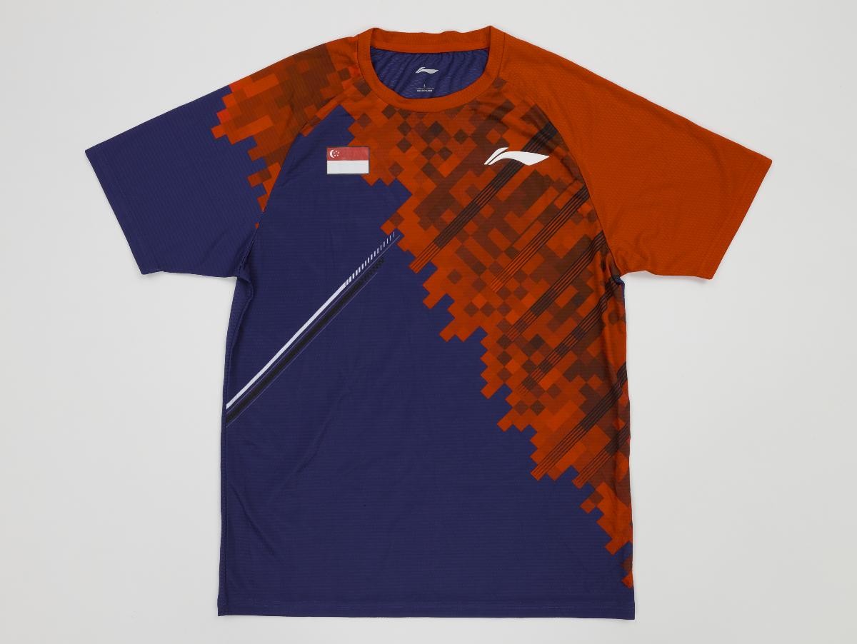 Loh Kean Yew’s autographed jersey from the men’s singles gold medal badminton match at the 2021 BWF World Championships