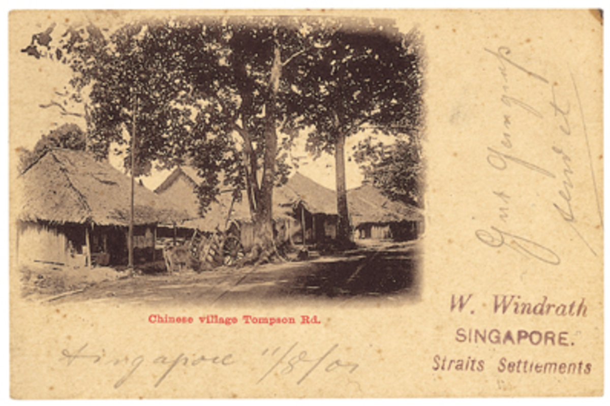c1900 Chinese Village at Thompson Road Postcard