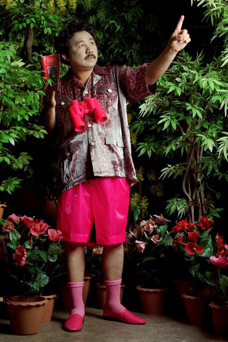 Shocking Pink Collection: Green Pink Man
