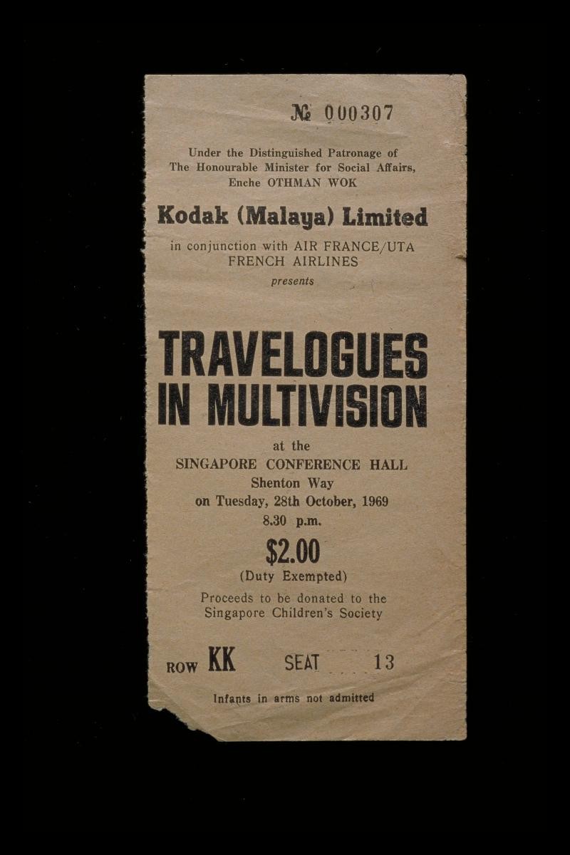 Ticket to the ‘Travelogues in Multivision’ exhibition