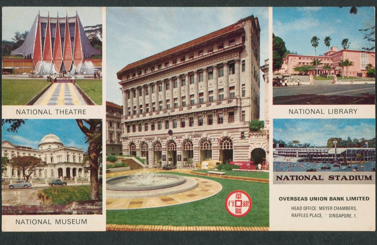 The National Theatre, National Library, National Stadium, National Museum and the Overseas Union Bank Head Office at Meyer Chambers