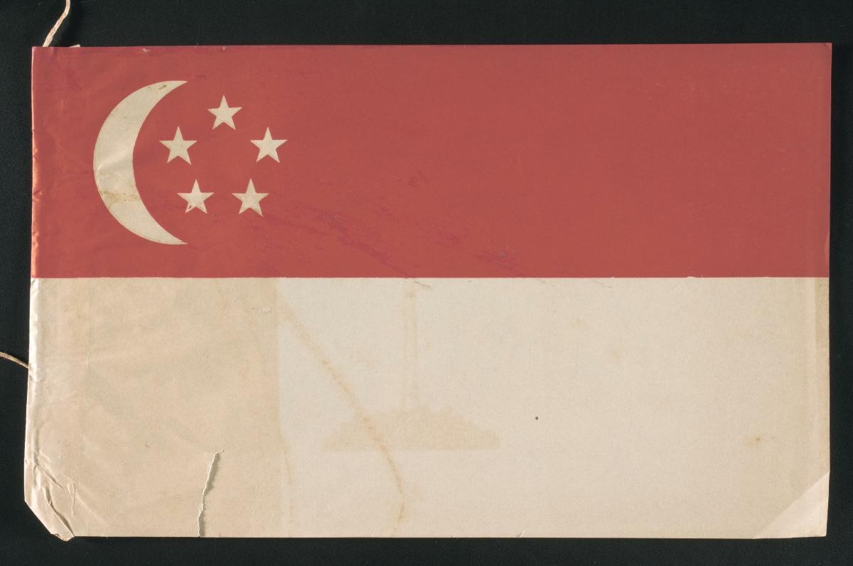 Paper flag of Singapore