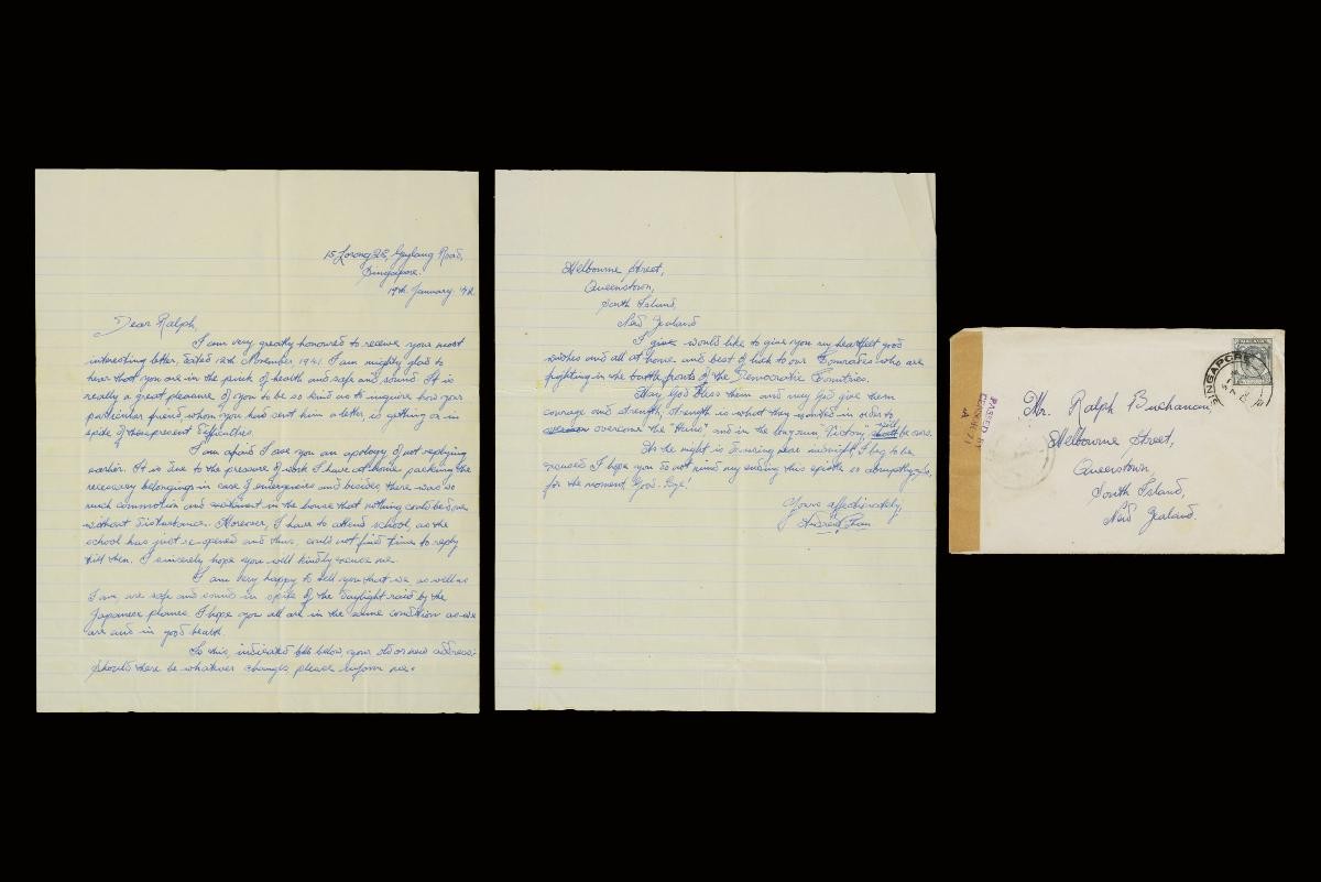 Letter from Andrew Chan to Ralph Buchanan