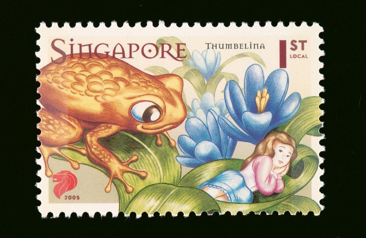 A stamp commemorating the 200th anniversary celebration of Hans Christian Andersen