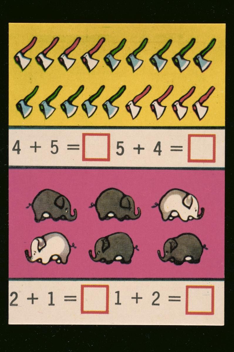 Number and picture card game for children