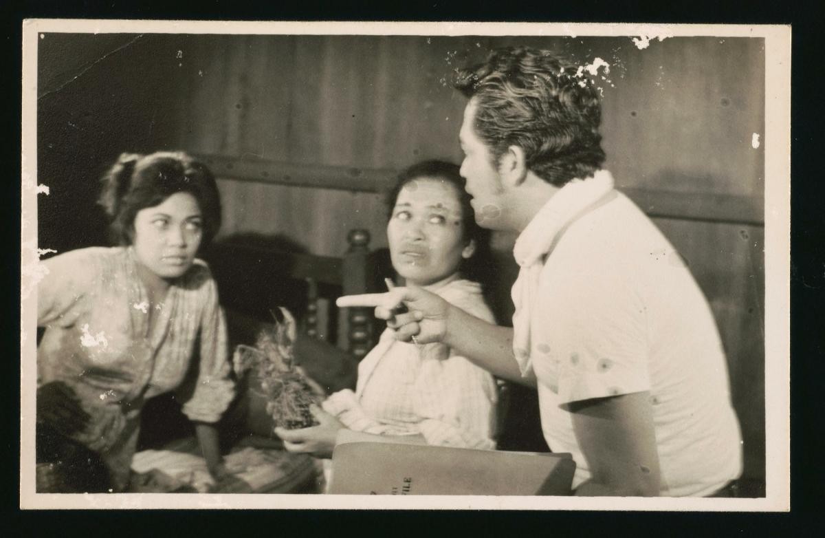 On the set of the film, 'Cucu Datuk Merah'