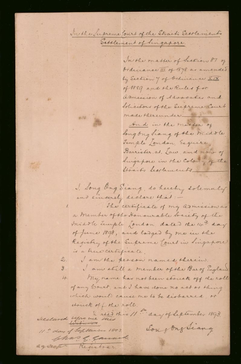 Declaration of Song Ong Siang