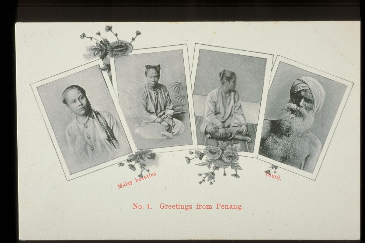‘Malay Beauties and a Tamil man, Penang’