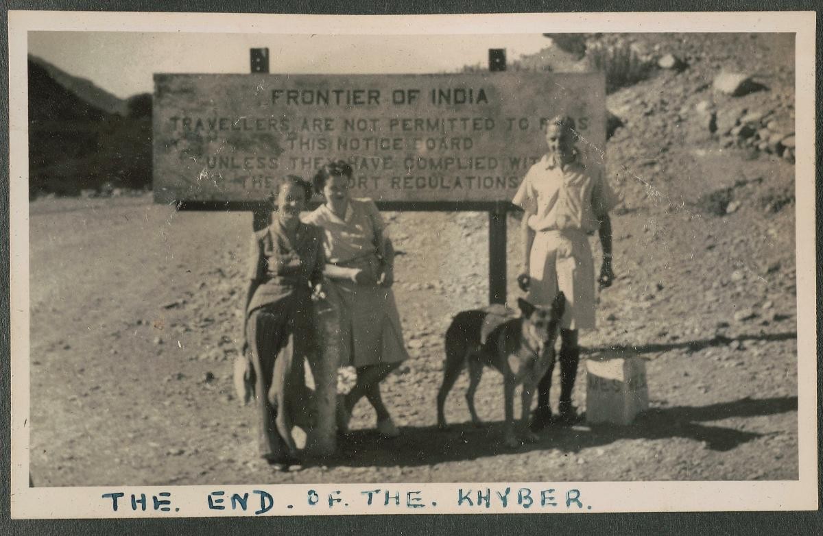 British tourists at the end of the Khyber Pass