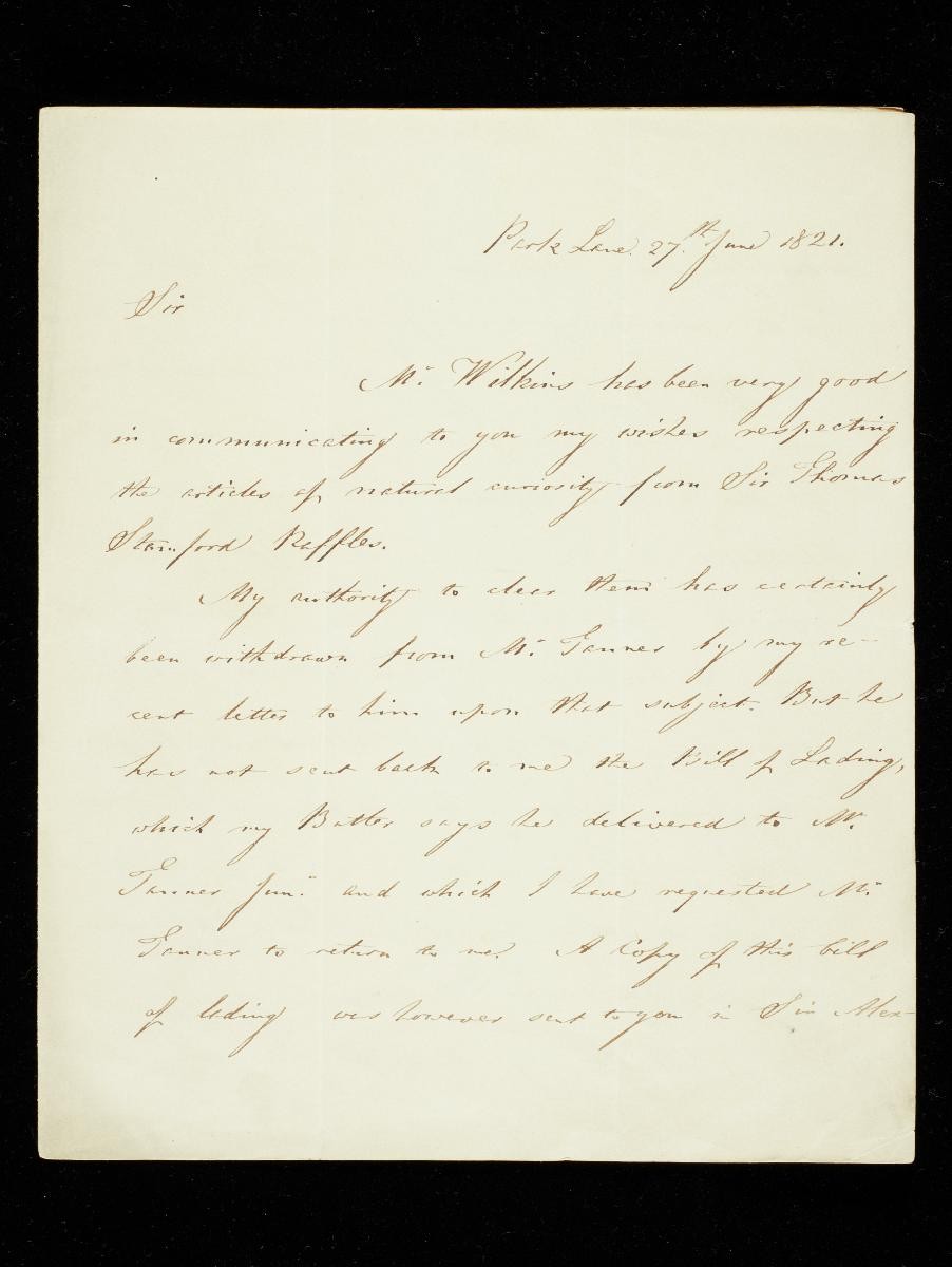 Letter from Edward Adolphus, Duke of Somerset, to William Evans