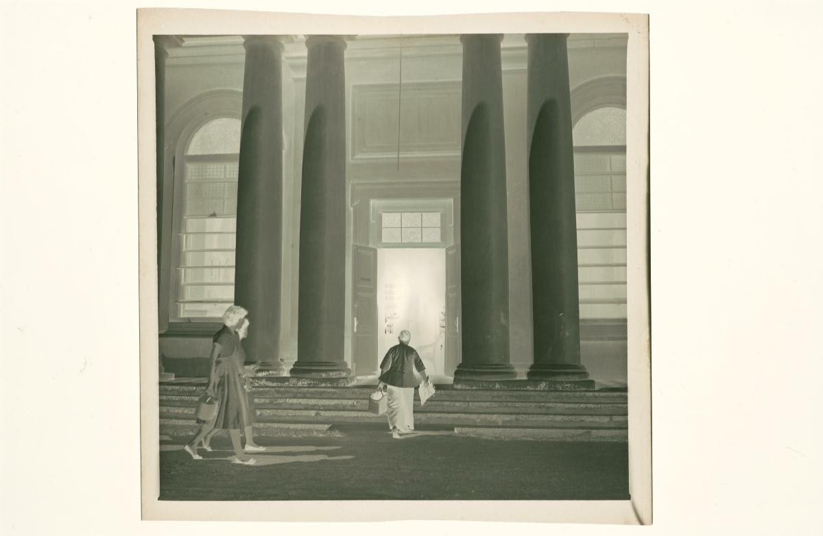 Negative photograph of a colonial building by Lee Sow Lim
