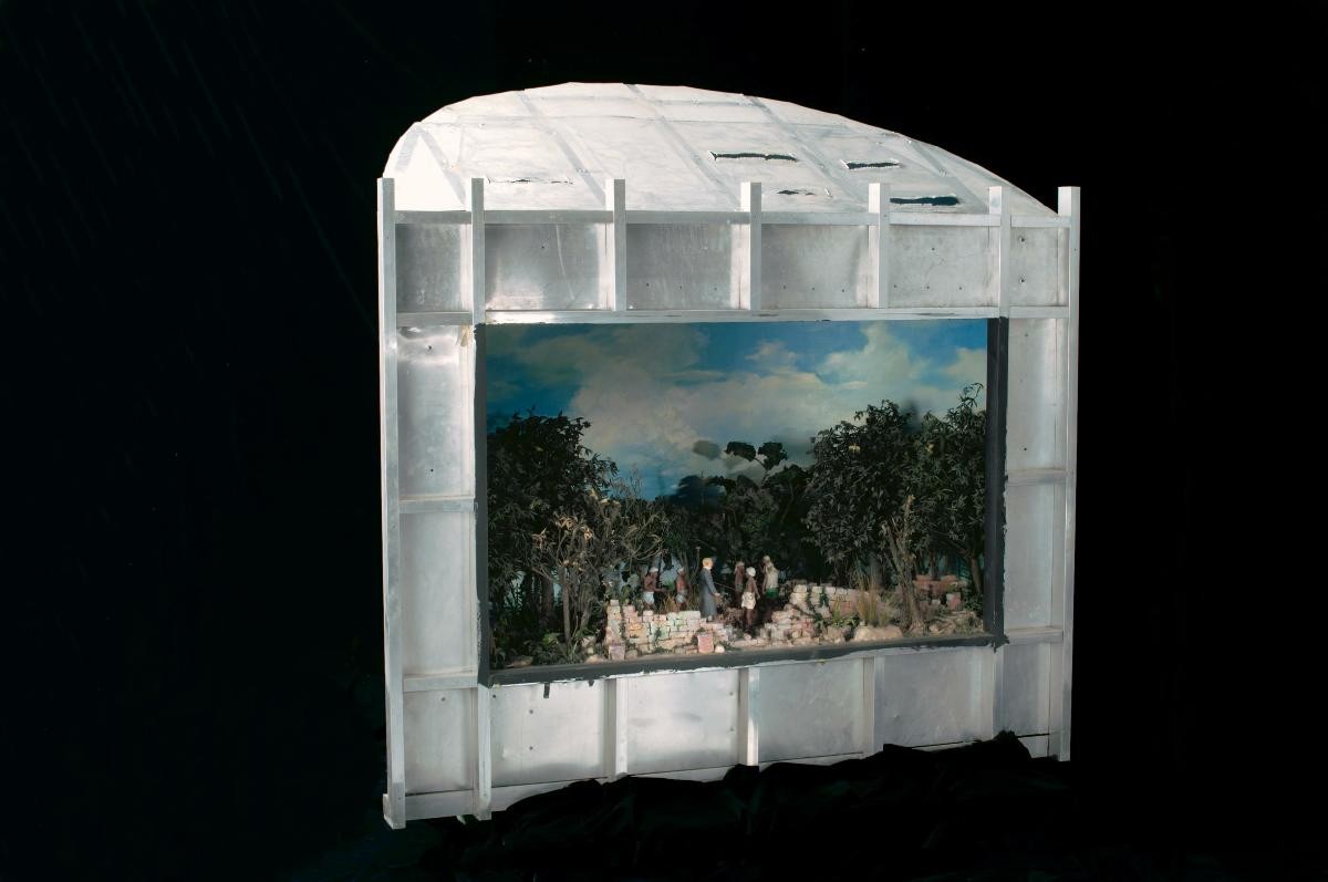 A diorama depicting a view of Fort Canning Hill in the 1820s