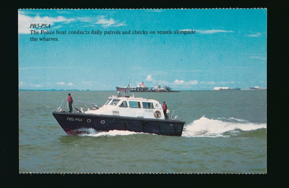 The Port of Singapore Authority (PSA) police boat, ‘PB5-PSA’, in Keppel Harbour