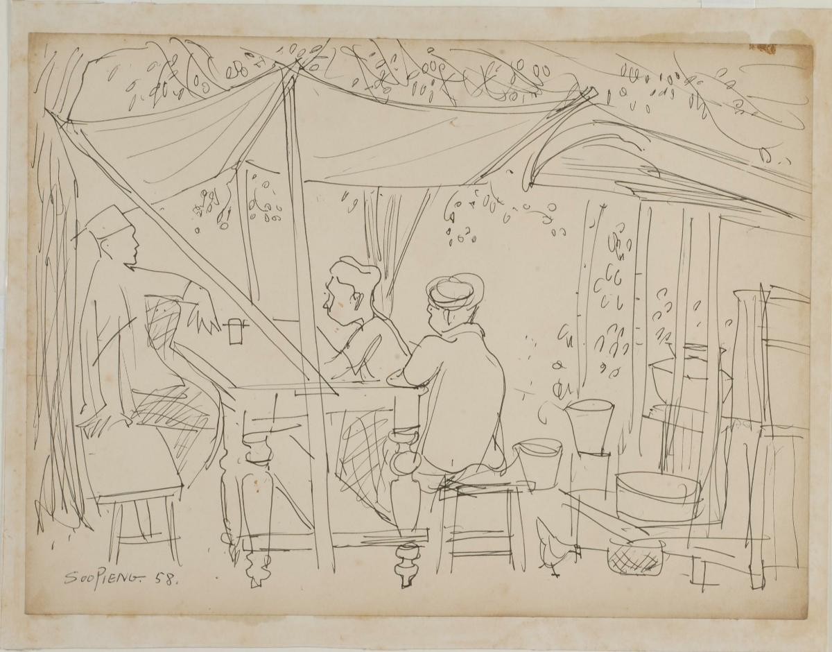 Untitled (Three Malay Men under A Tent)