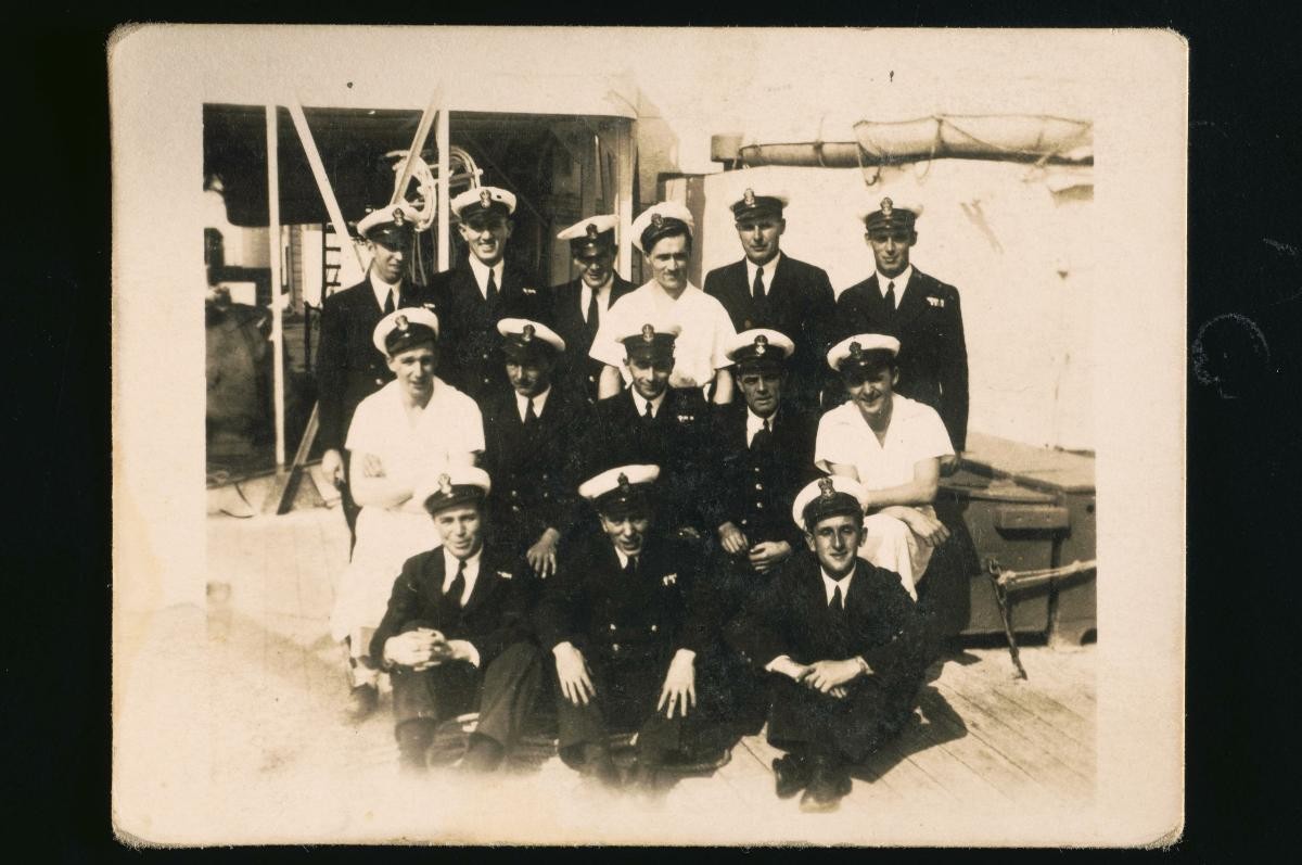 Crew on board the HMS Sussex