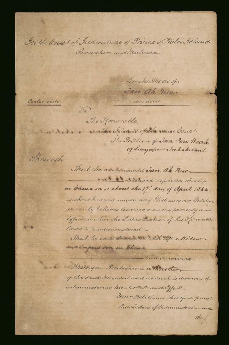 Petition of Tan Pow Keah
