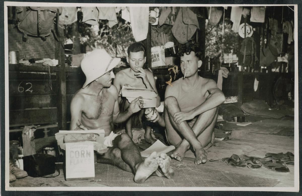 Troops taking time off in their barracks