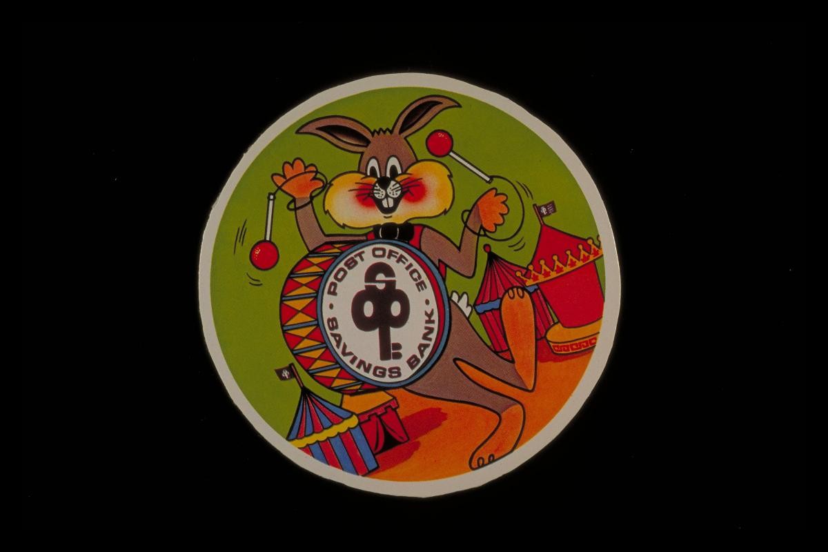POSBank sticker for the National School Savings Campaign