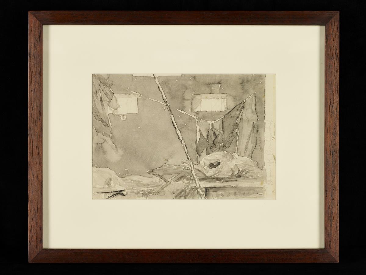 Drawing titled "Room Off Painter's Shop"