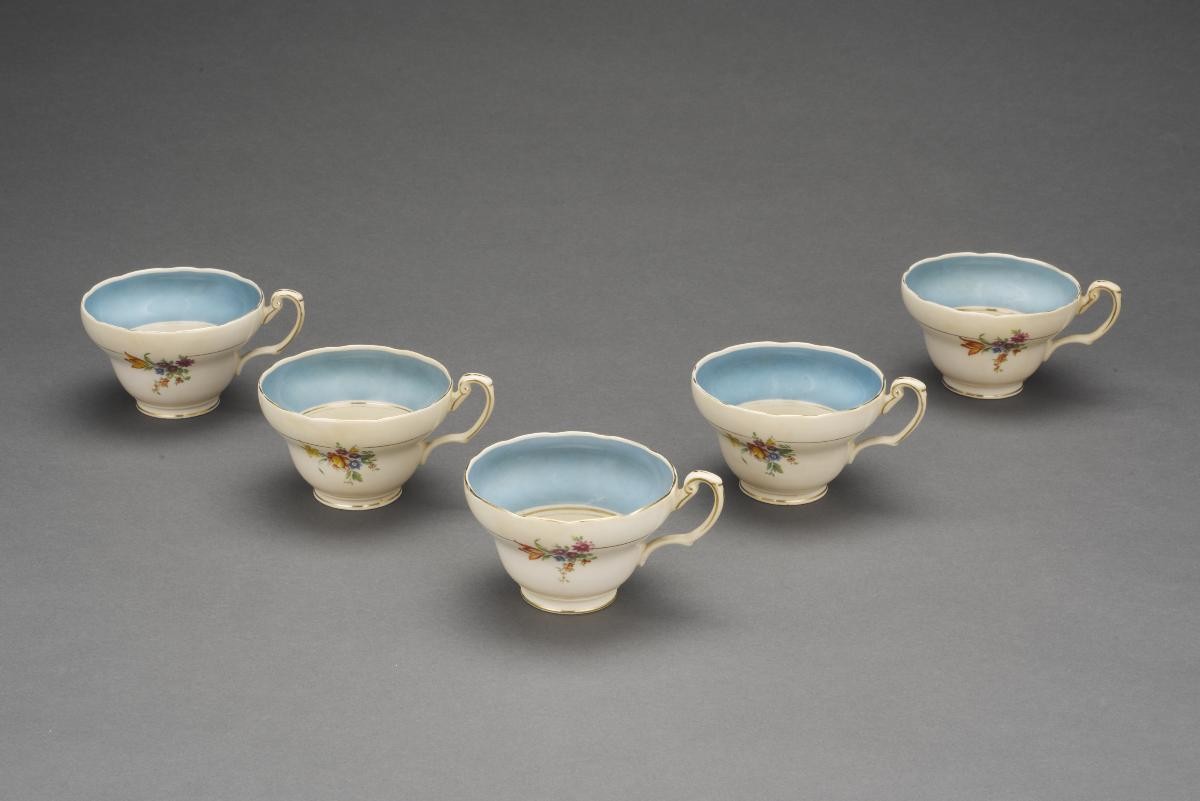 5 tea cups belonging to Canon Roy Yin