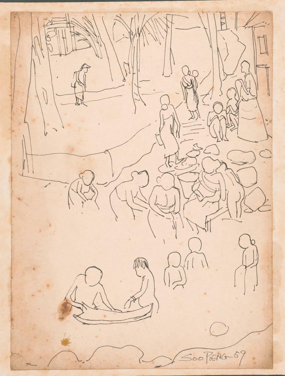 Untitled (Sixteen People by The River)
