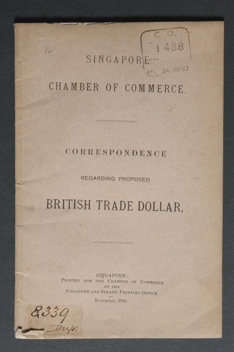 ‘Correspondence regarding Proposed British Trade Dollar’