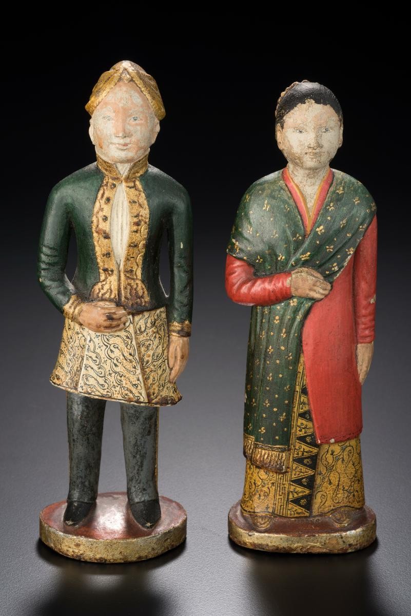 Pair of terracotta Javanese figures