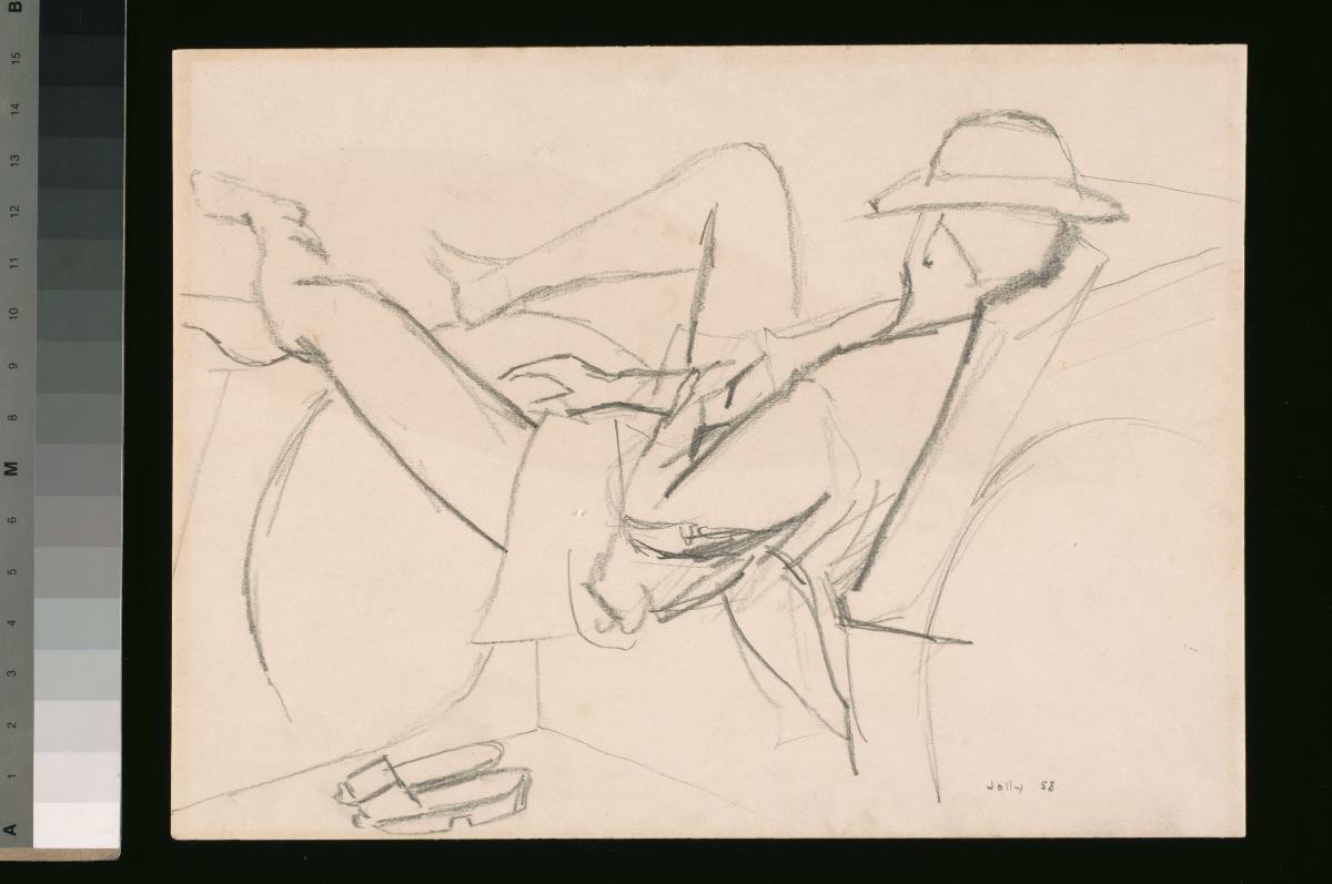 Man Reclining in a Chair